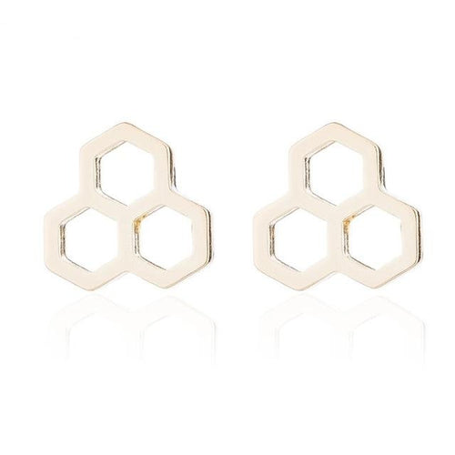 Modern Honeycomb Earrings