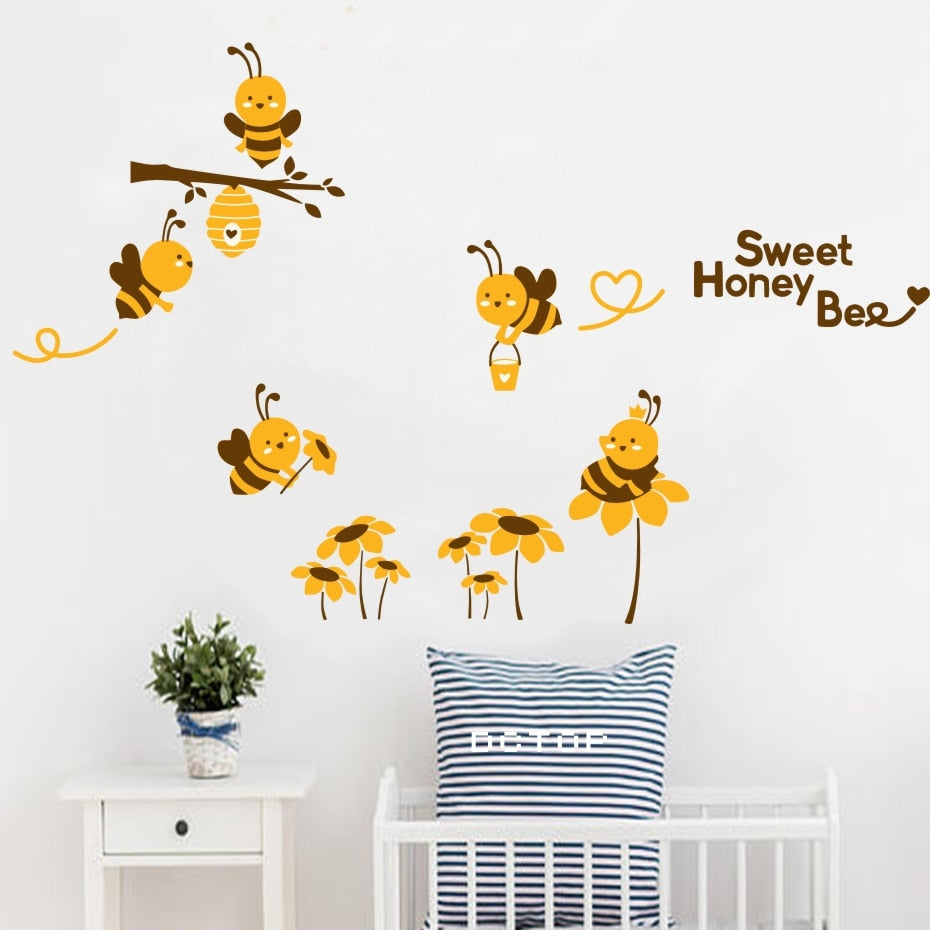 Kids Love Bee Wall Sticker - TenStickers