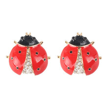Load image into Gallery viewer, ladybug earrings