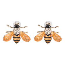Load image into Gallery viewer, Crystal Bee Earrings Variations
