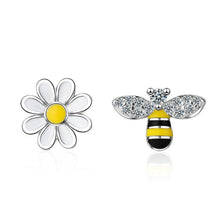 Load image into Gallery viewer, Daisy and Bee Earrings
